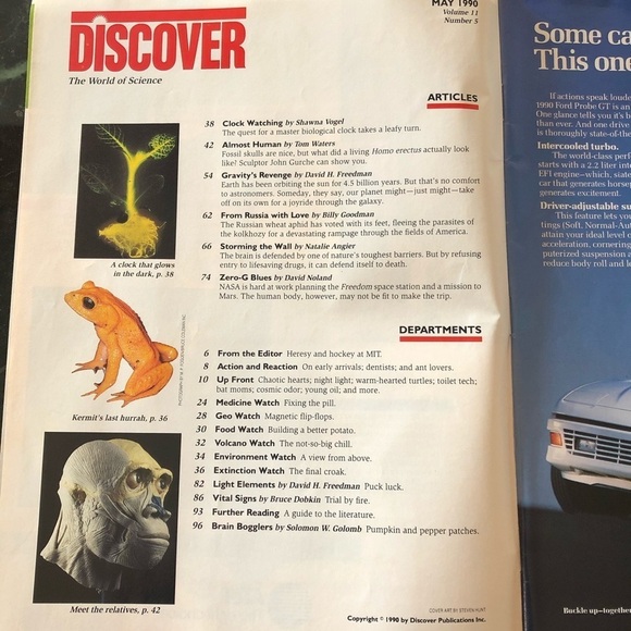 3/$20 May 1990 Discover (The World of Science) Magazine - Picture 2 of 3